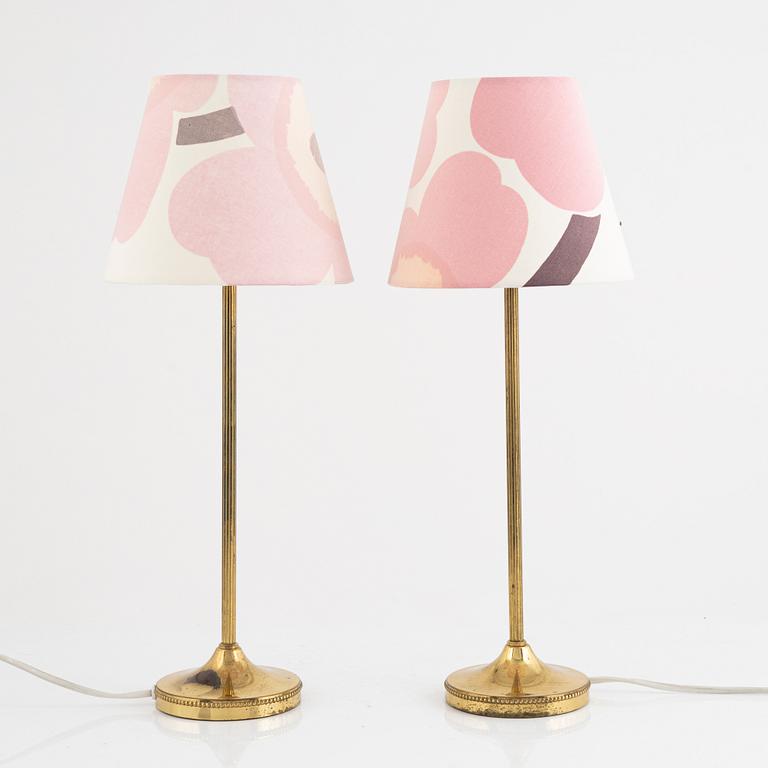 A pair of table lamps, second half of the 20th century.