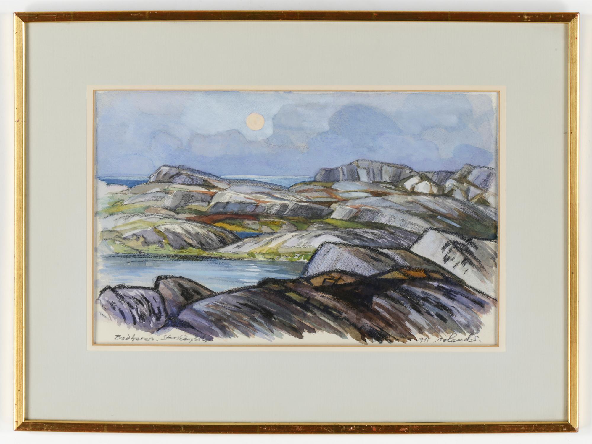 ROLAND SVENSSON, akvarell. Signerad.