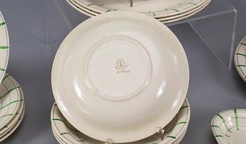 SERVISDELAR, ca 20 delar, flintgods, "Spaljé", Kåge, Gustavsberg.