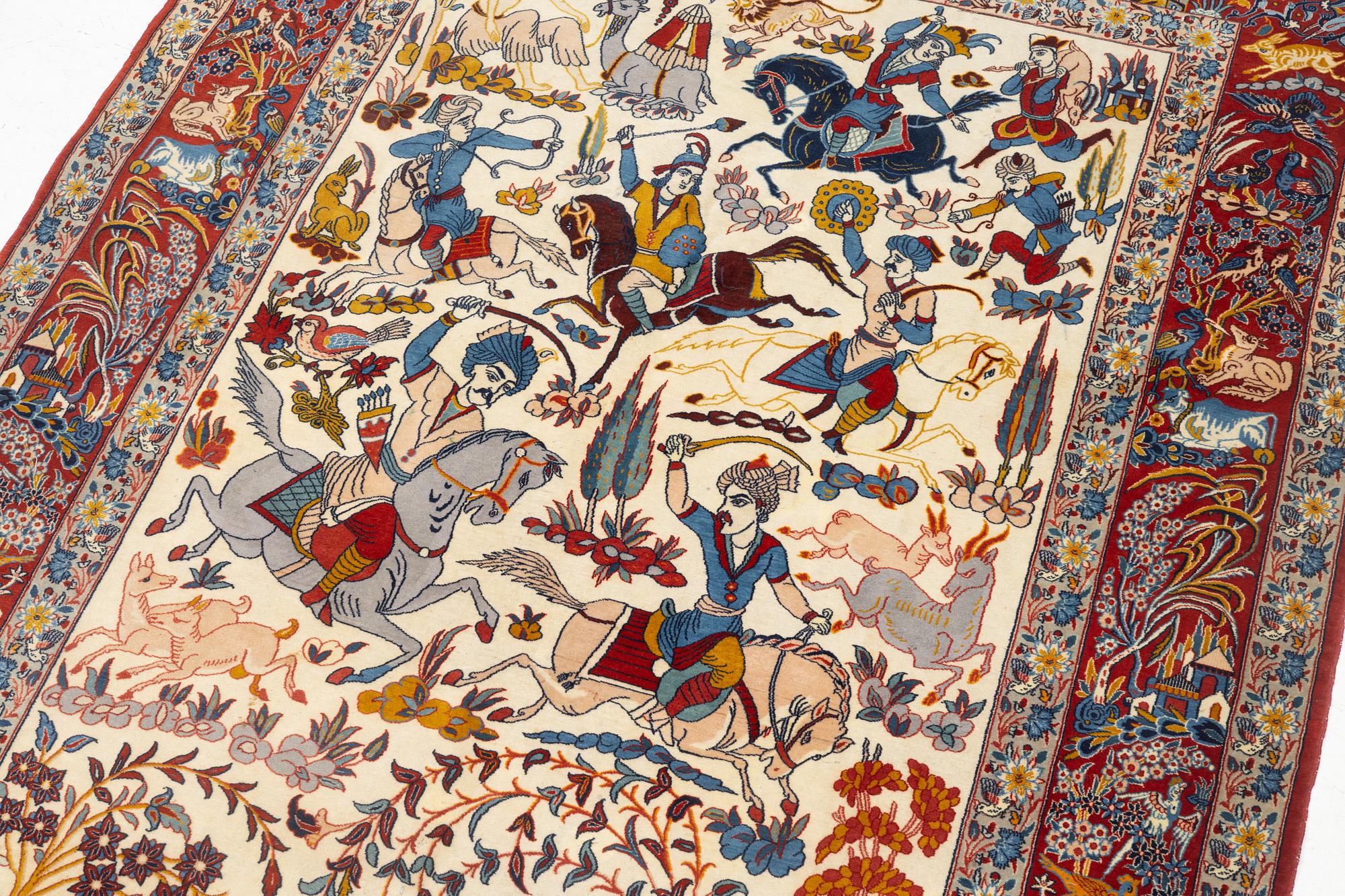 Matta, semiantik Isfahan, centrala Iran c. 225 x 143 cm.
