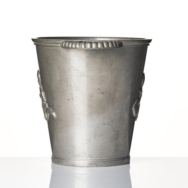 Firma Svenskt Tenn, a pewter wine cooler/vase model "437", Stockholm 1927.