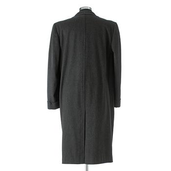 GEORGIAN COVERT Harrods ltd london, a grey wool coat.