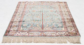 Carpet, silk approximately 125 x 90 cm.