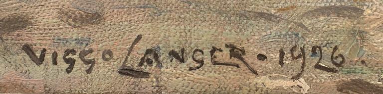 VIGGO LANGER, oil on canvas, signed and dated- 1926.