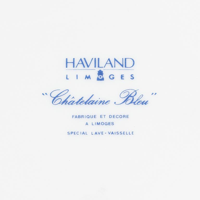 A 78 piece porcelin 'Châtelaine Bleu' dinner service, and 24 piece 'Lazuli, 'Haviland, Limoges, France.