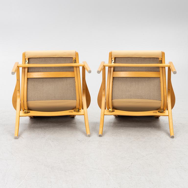 Yngve Ekström, Armchairs, a pair, "Lamino", Swedese, late 20th century.