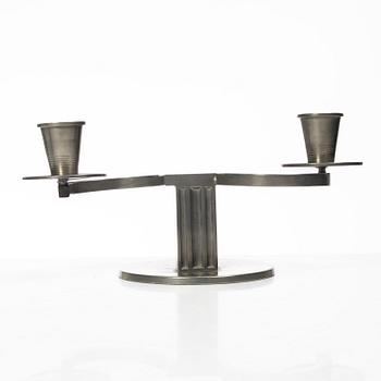 Nils Fougstedt, A pair of candelabra, FAK (Fabriksaktiebolaget Kronsilver), Stockholm, 1934.