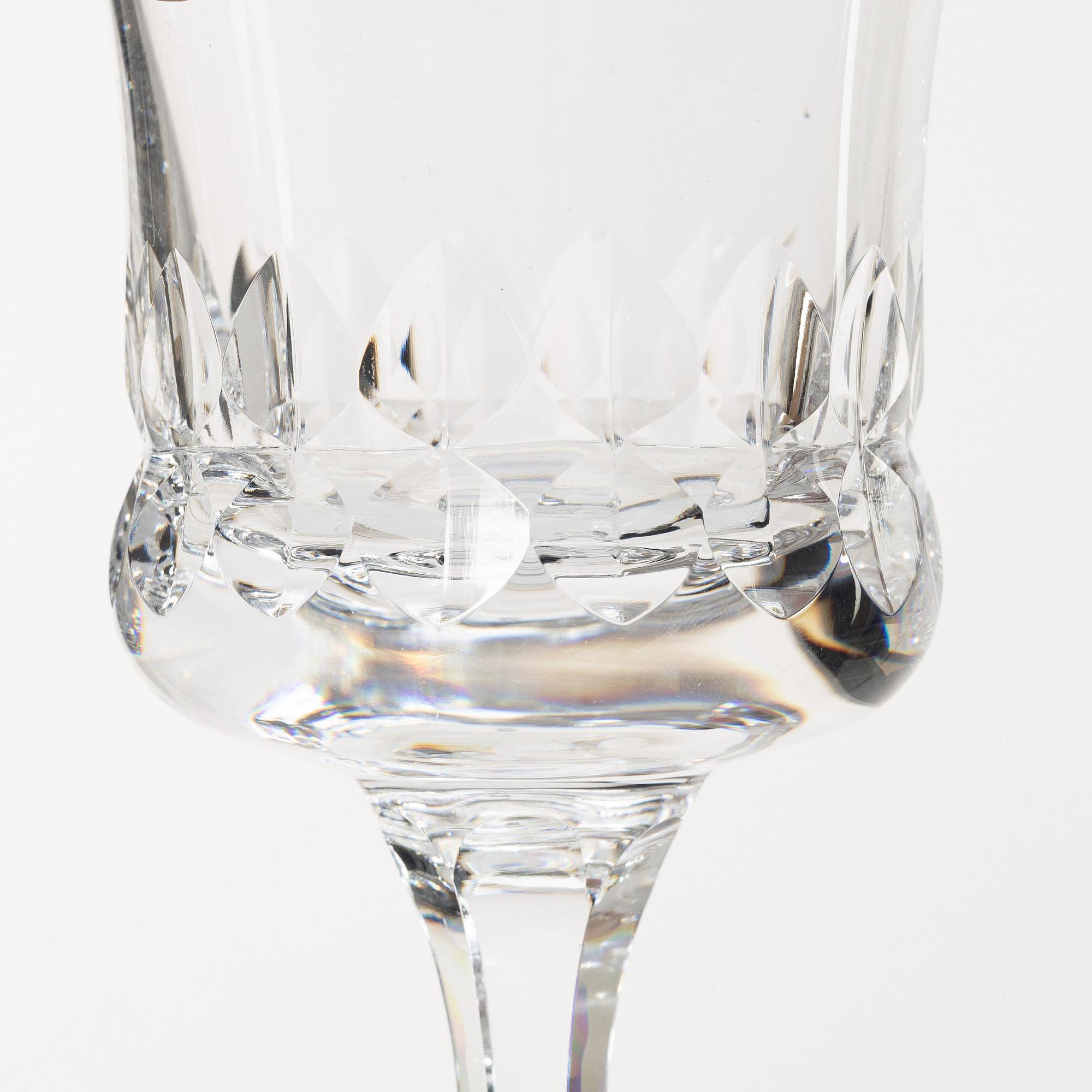 Ingeborg Lundin, a 44 pieces glass service, "Silvia", Orrefors, Sweden.