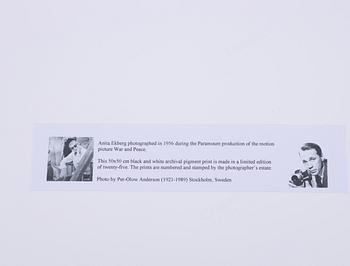 Per-Olow Anderson, 'Anita Ekberg on the set of War and Peace, 1956'.