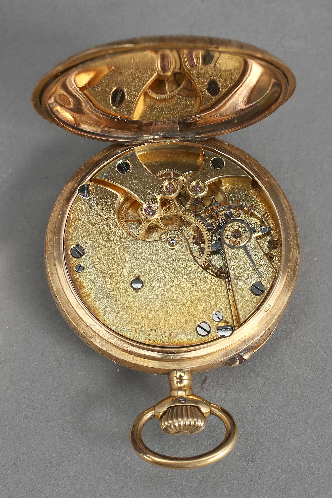 FICKUR / DAMUR, guld 18k, Longines, Grand Prix, Paris, 1900.