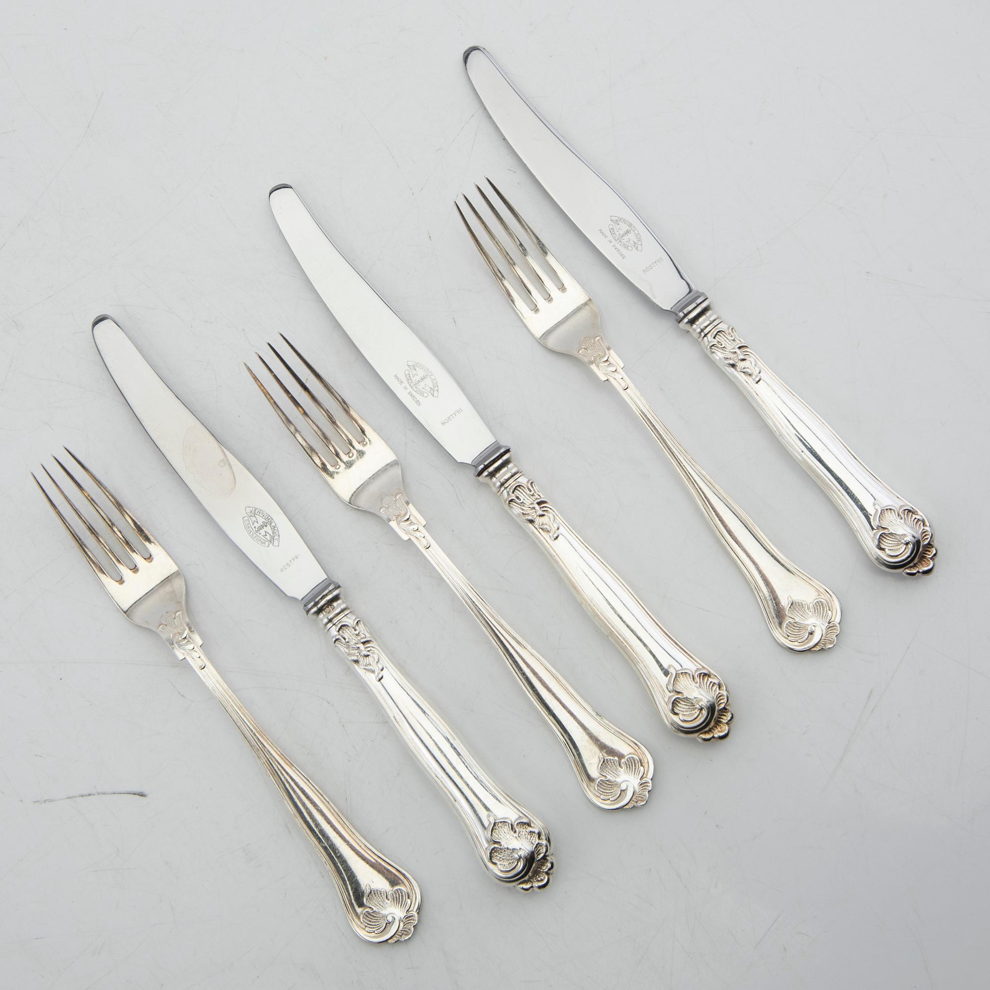 Bestick 23 dlr "Sachsisk" silver svenska importstämplar.