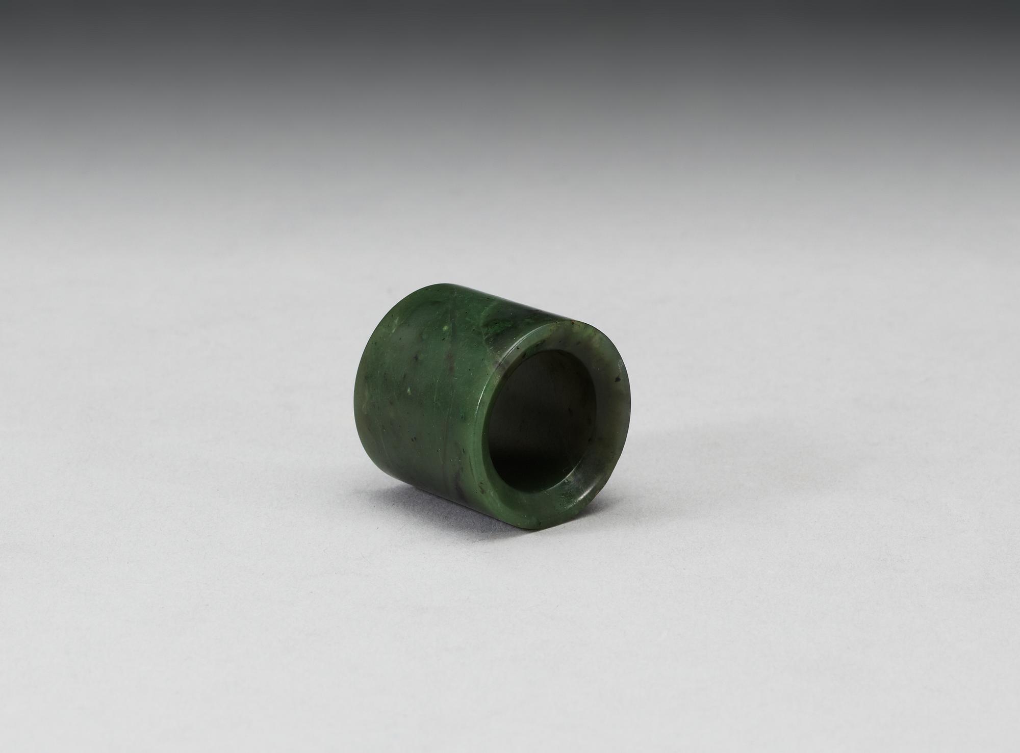 A jade Archers ring, Qing dynasty.