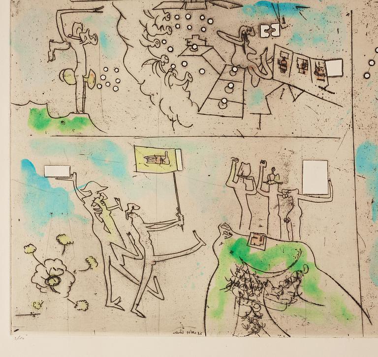 Roberto Matta, "La Une à l'H Pile".