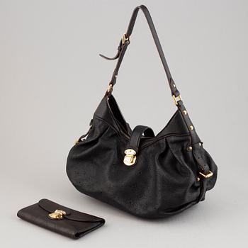 Louis Vuitton, a 'Mahina Lunar PM' leather handbag and wallet, 2008-09.