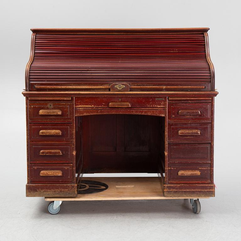 Skrivbord med rullklaff, Åtvidabergs Snickerifabrik, 1900-talets första hälft.