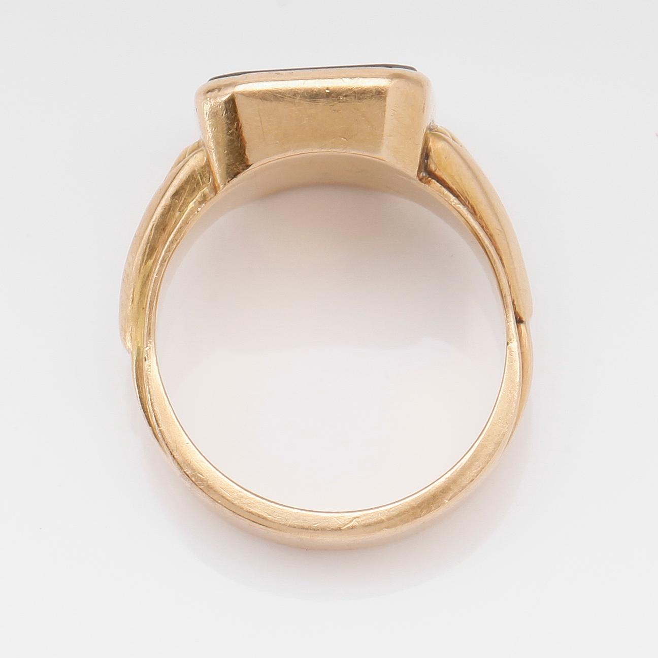 KLACKRING, 18K guld, svenska stämplar, 1971.