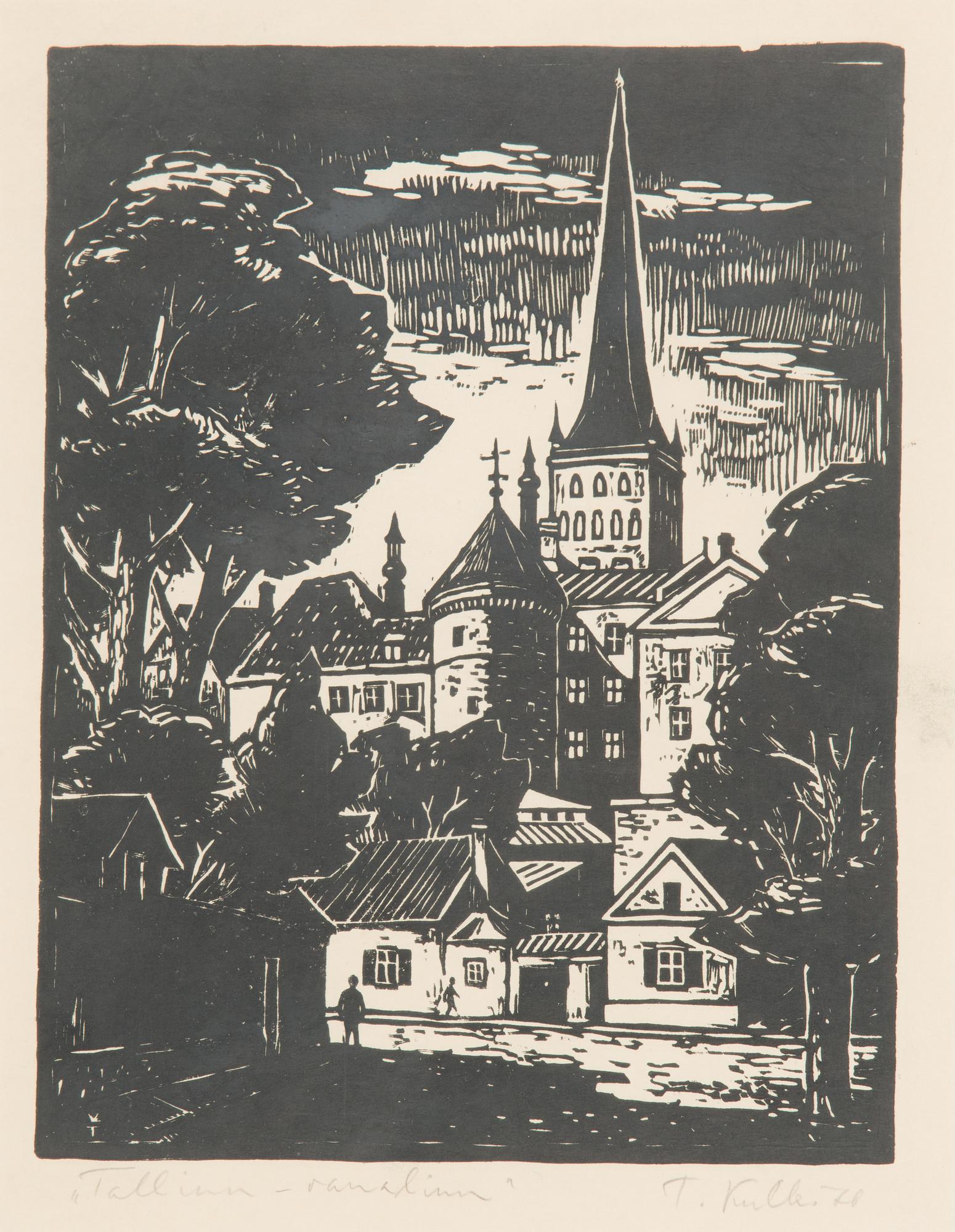 Toivo Kulles, linoleikkaus, 3 kpl, signeeratut ja päivätyt/numeroidut.