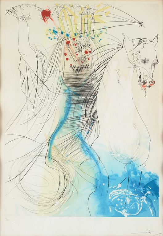 SALVADOR DALÍ, etching printed in colours with drypoint, and coloured with stencil, 1974, signed and numbered 63/450.