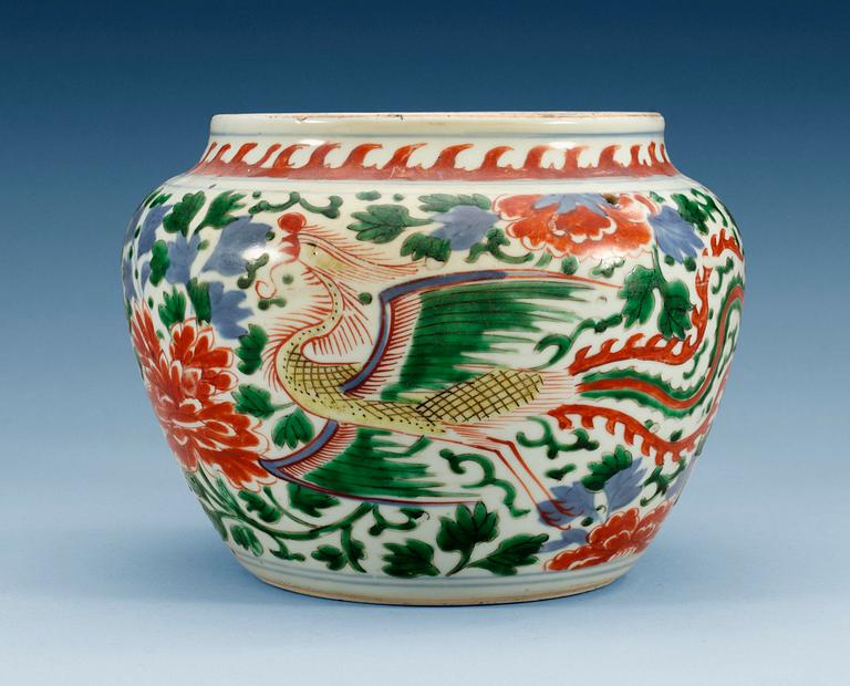 A Transitional wucai censer, 17th Century.