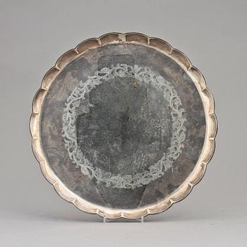 BRICKA, silver, EJN, Göteborg, 1930, vikt 1285g.