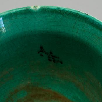 ILSE CLAESSON, "Serie V", ampel i flintgods, Rörstrand 1930-tal.