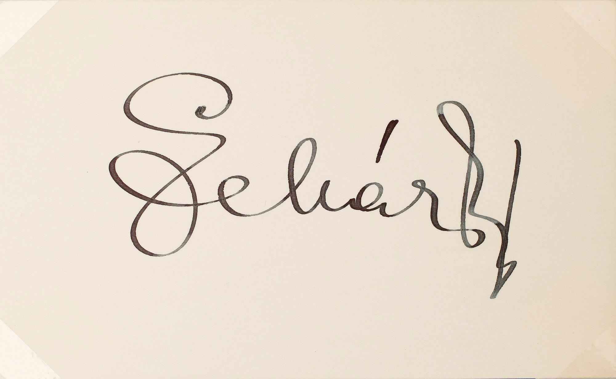 FRANZ LEHÁR (1870-1948), två egenhändiga brev resp ett kort med namnteckning, breven dat Stockholm 1936.