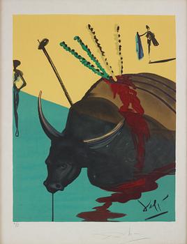 Salvador Dalí, färglitografi, 1970, signerad N/Z.