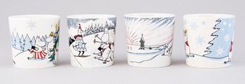 MOOMIN-MUGS, 11 pcs, porcelain, 'Winter season mugs', Moomin Characters, Arabia 2007-2017.