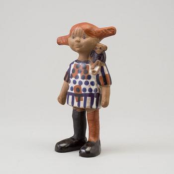 LISA LARSON, figur, stengods, "Pippi", Gustavsberg.