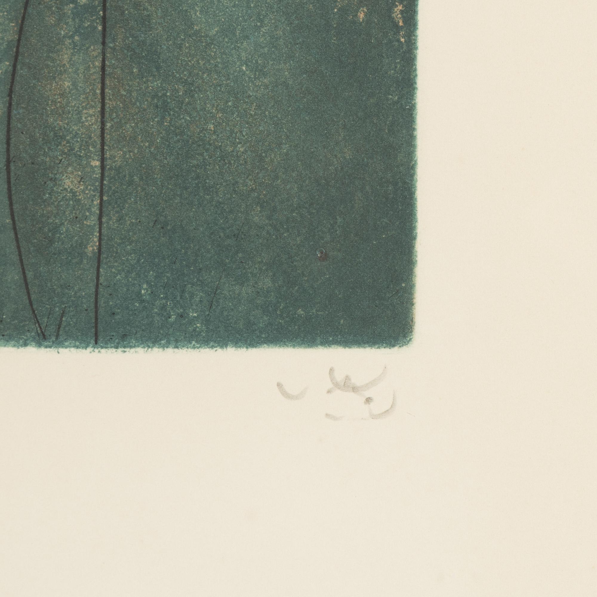 Roberto Matta, akvatintetsning, 1975, signerad 74/100.