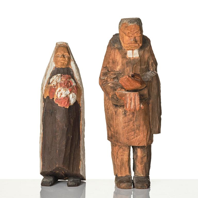 Axel Petersson Döderhultarn, "Bröllop" (The wedding) (7 pieces).