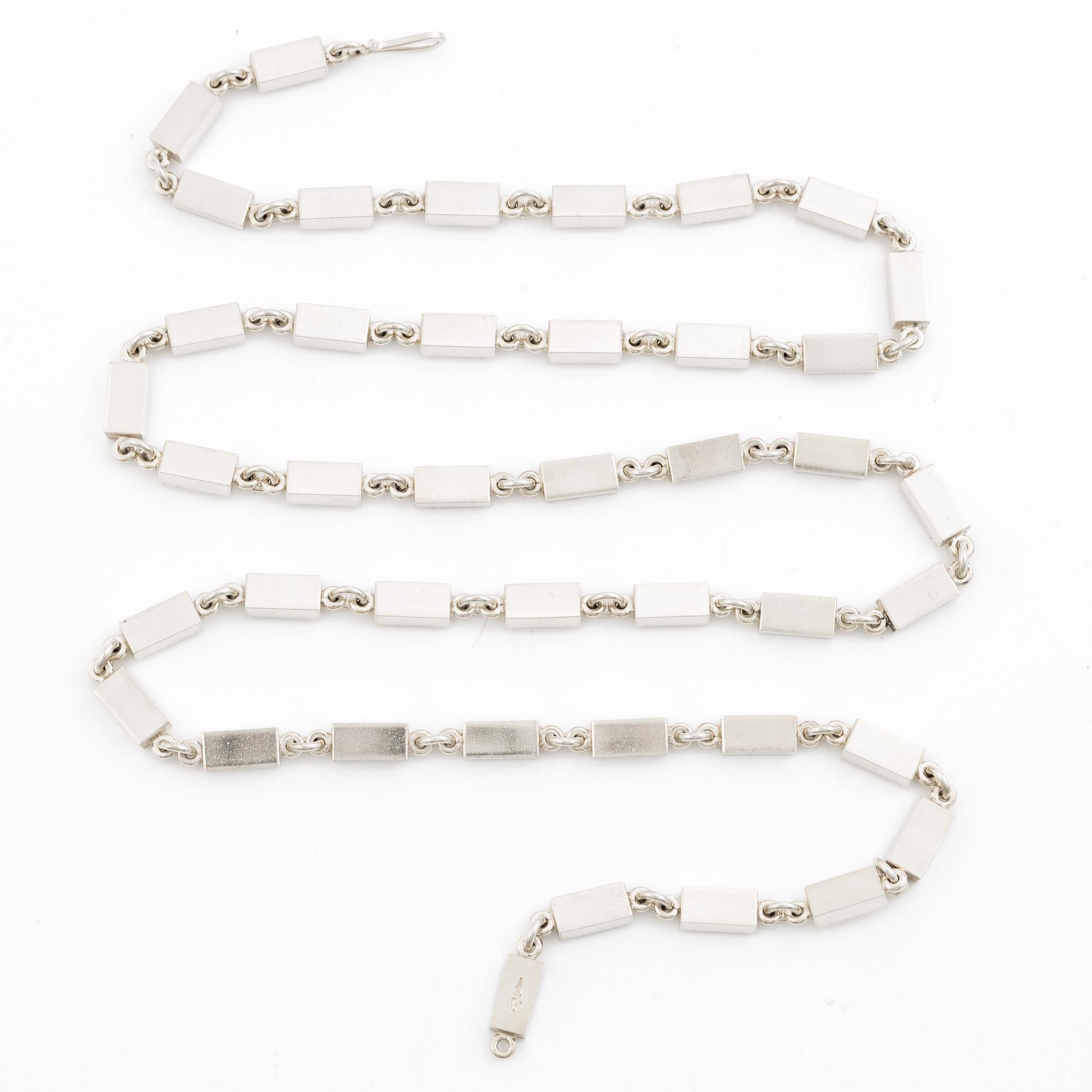 Rey Urban, collier, stavkedja sterling silver, Stockholm 1995.