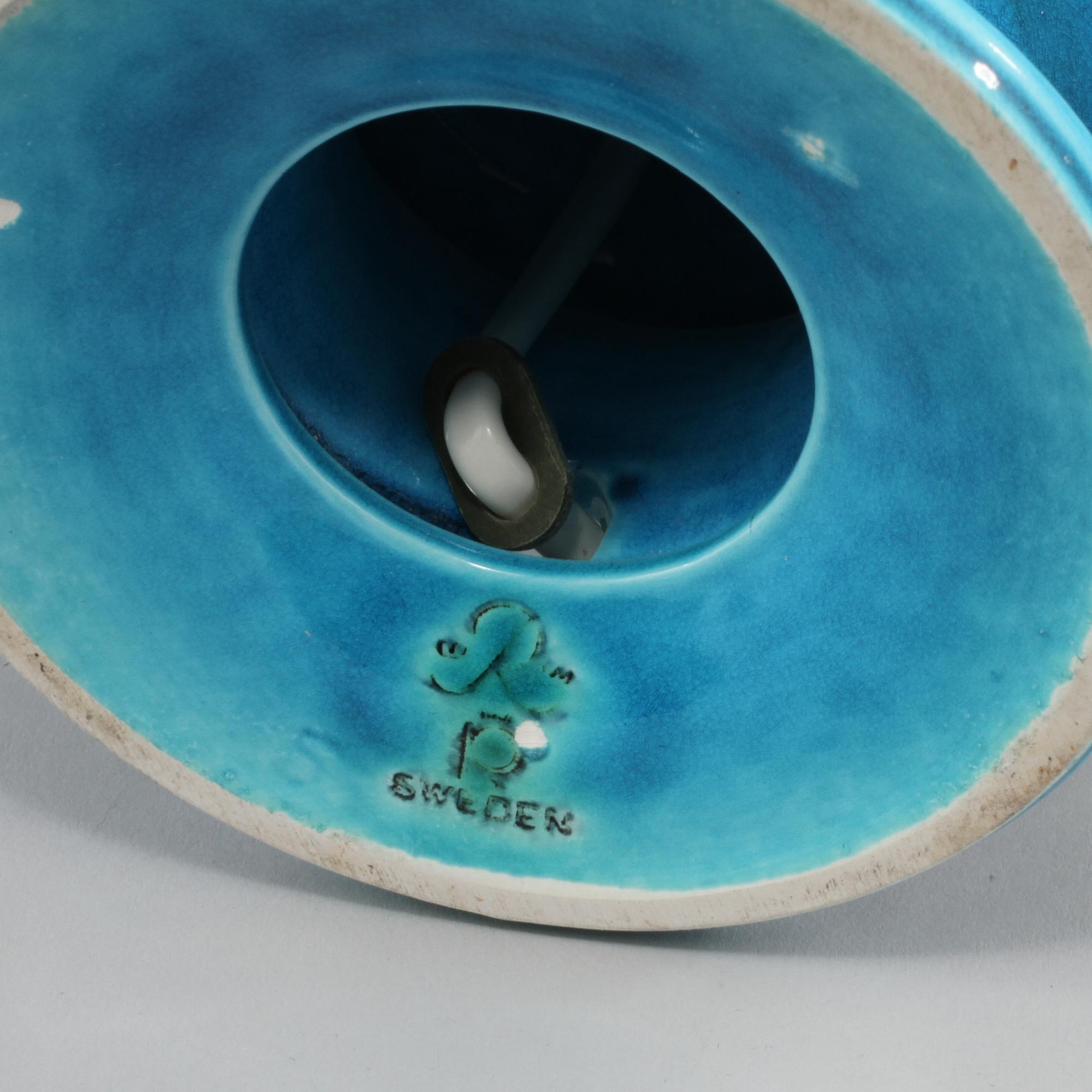 BORDSLAMPOR, ett par, porslin,  Rörstrand. 1900-talets andra hälft.