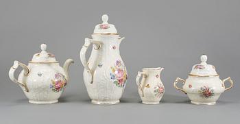 TE- SAMT KAFFESERVIS, 61 delar, porslin, Sanssouci, Rosenthal, Tyskland, 1900-talets andra hälf.