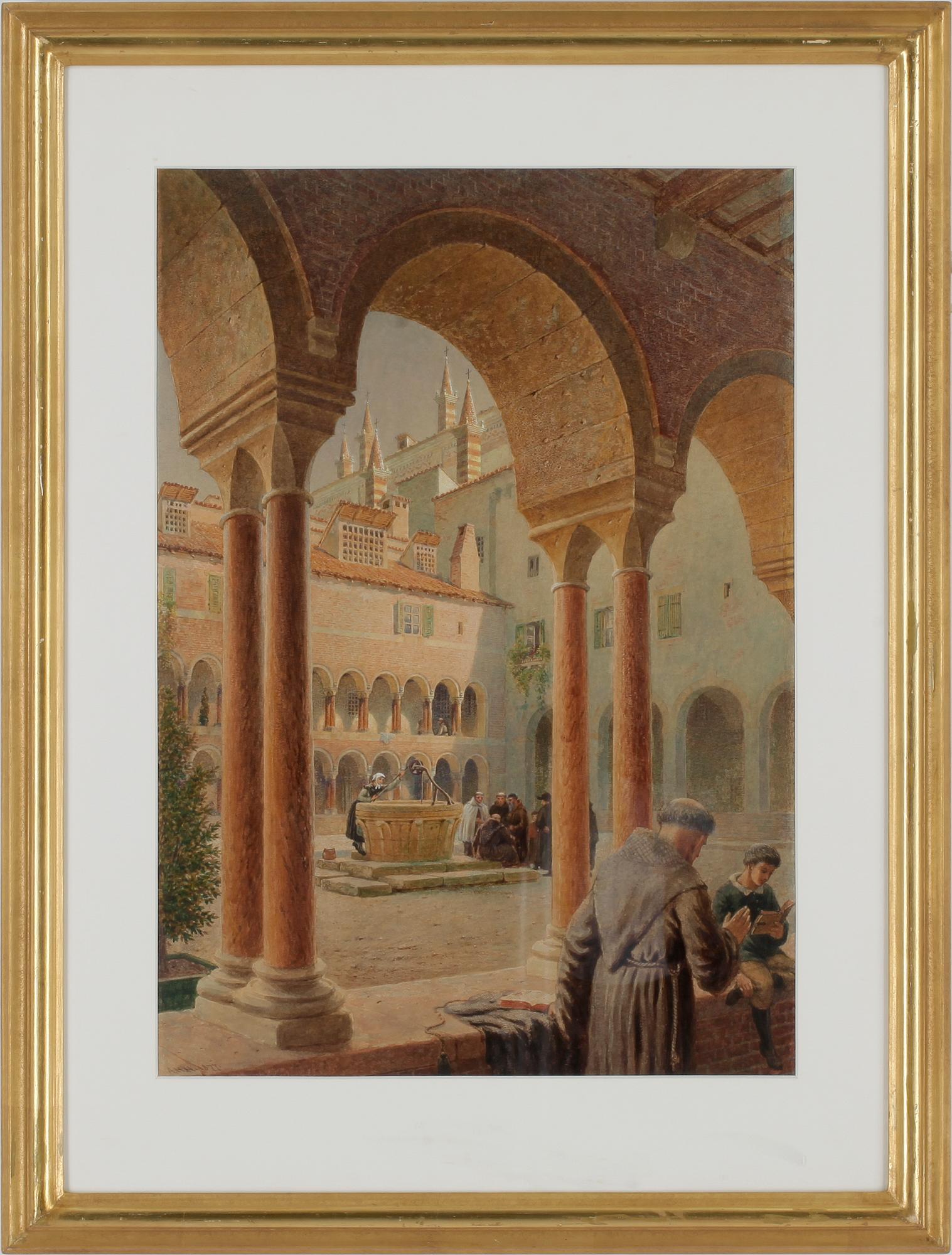 ADOLF HEINRICH-HANSEN, akvarell, monogramsignerad.