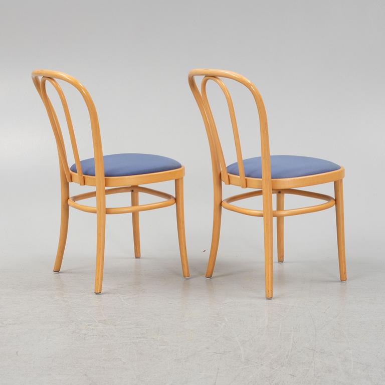 A set of eight beech wood 'Vienna' chairs from Gemla, end of the 20th Century.