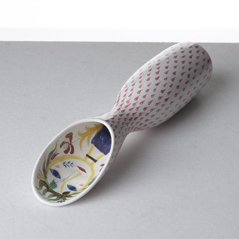 Stig Lindberg, a faience vase, Gustavsberg studio; Sweden 1951.