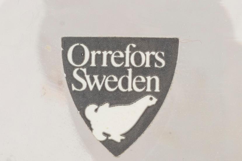 ANNE NILSSON ljusstakar 3 st "Celeste"  Orrefors sent 1900-tal glas.