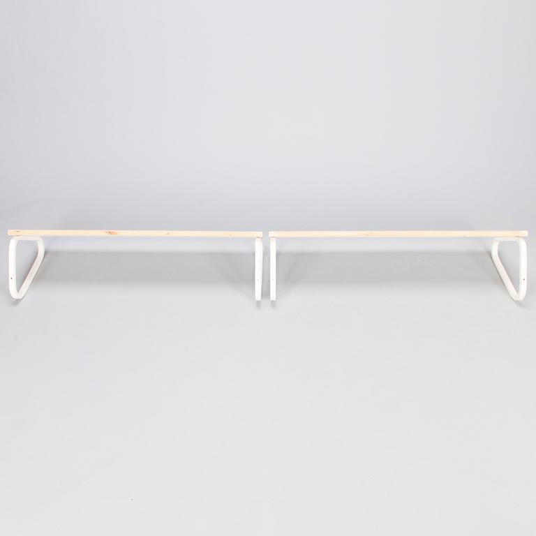 ALVAR AALTO, Two late 20th century shelves for Artek.