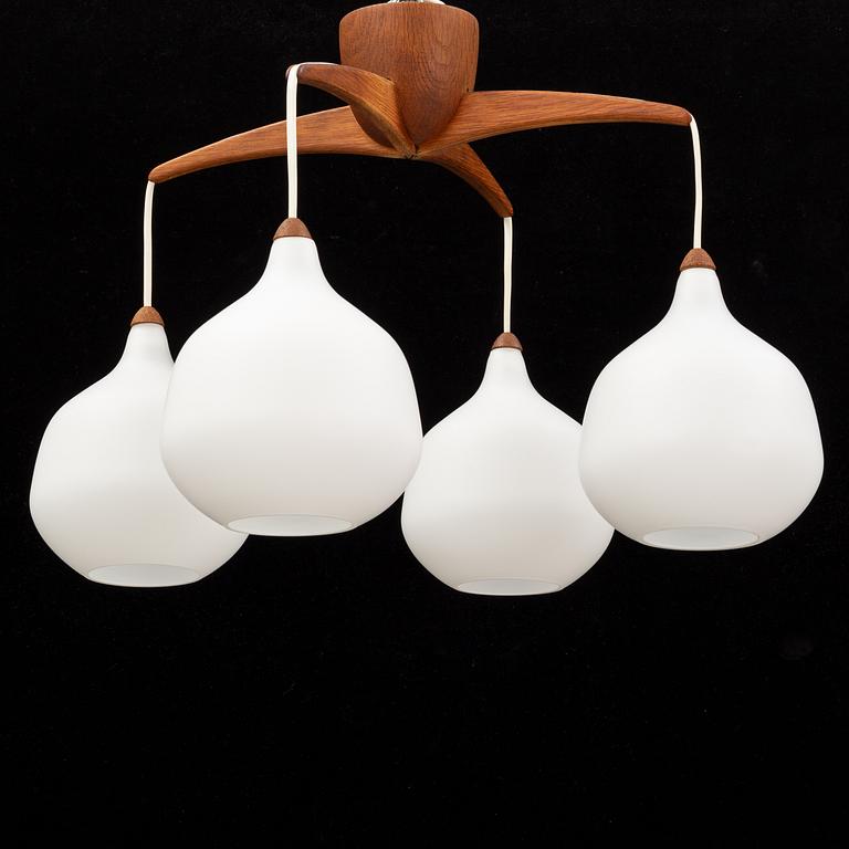 Uno & Östen Kristiansson, taklampa och vägglampa, Luxus, Vittsjö, 1950/60-tal.