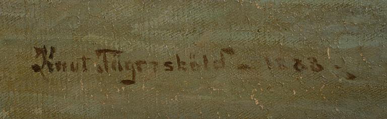KNUT FÄGERSKÖLD, olja på duk, sign och dat 1888.