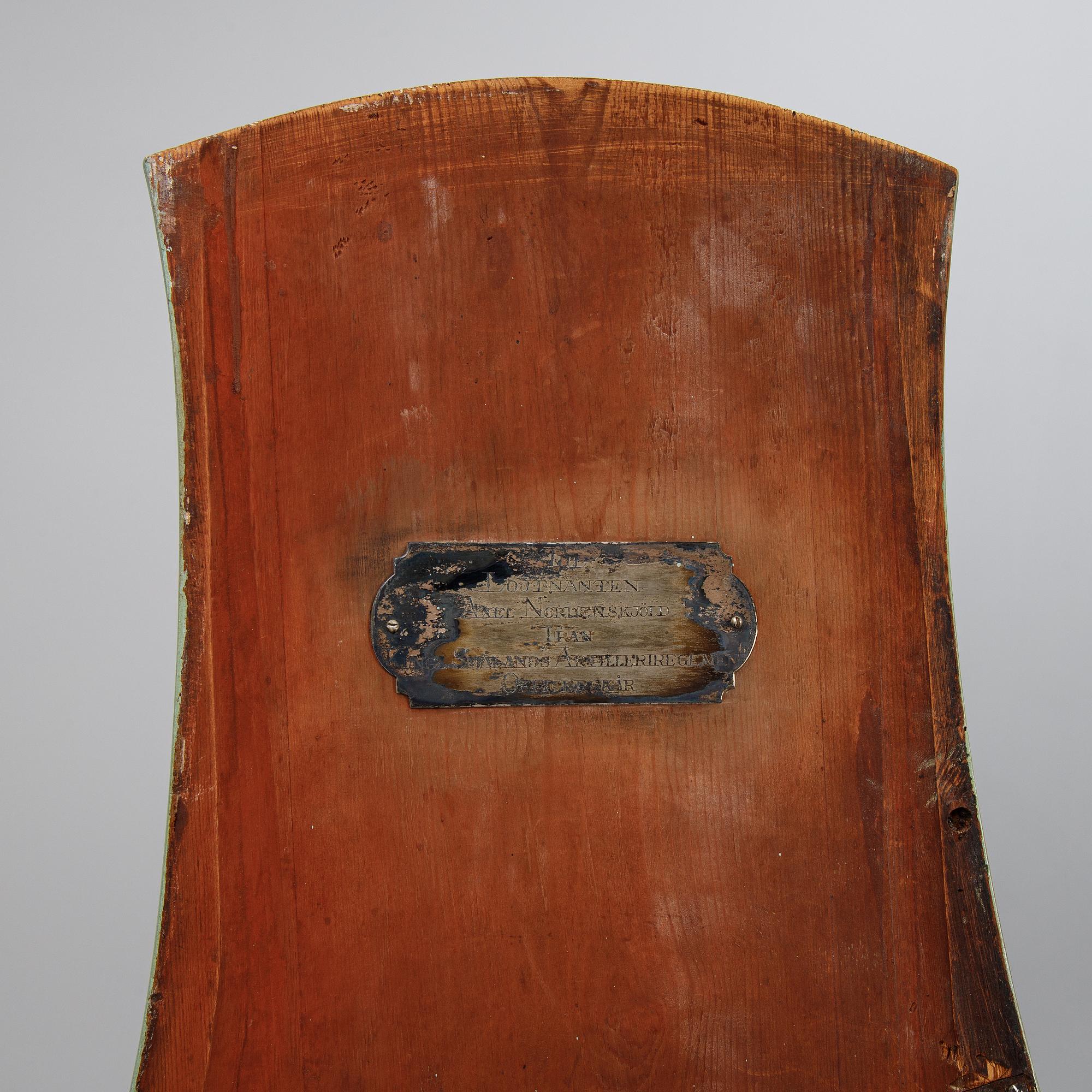 A Swedish painted Rococo longcase clock mid 1700's.