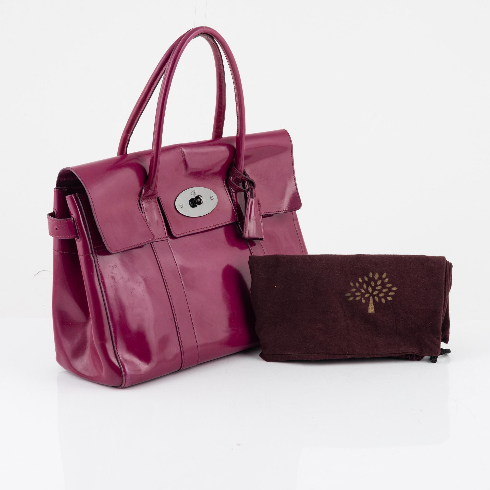 Mulberry, a patent leather 'Bayswater' bag.