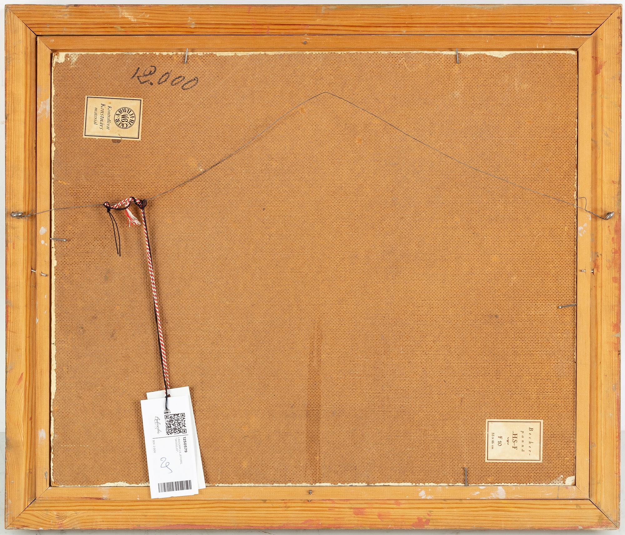 LINDORM LILJEFORS, olja på masonit, signerad Lindorm L och daterad Strömsund -50.