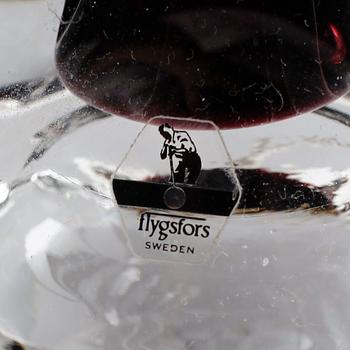 BORDSLAMPOR, 1 par, glas, Flygsfors, 1900-talets mitt.