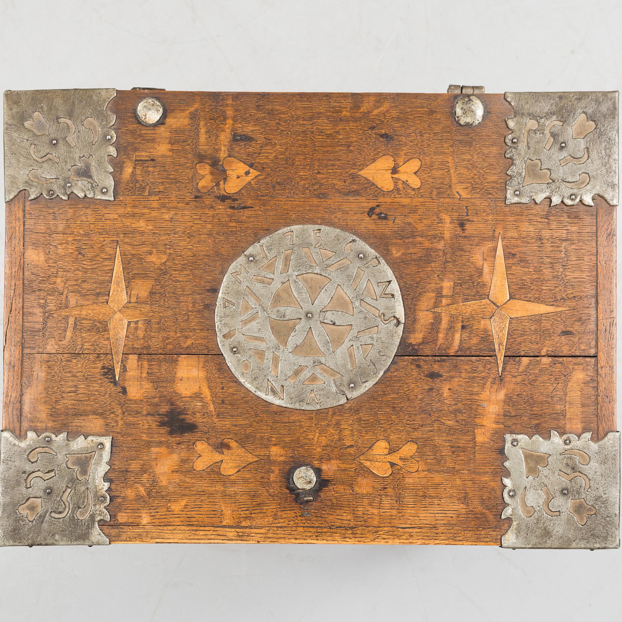 SCHATULL, barock, daterad 1756.