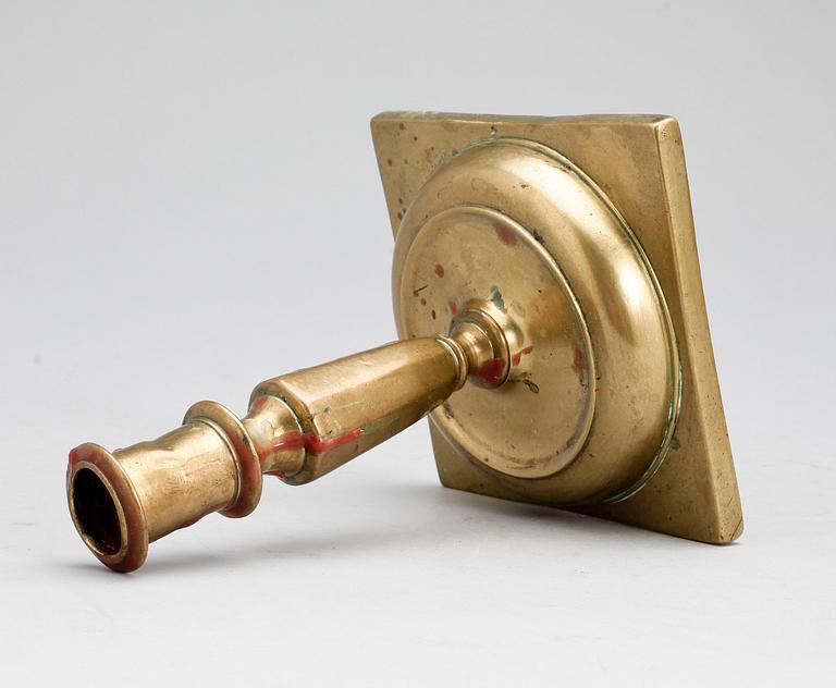LJUSSTAKE, mässing, barock, 1600-tal.