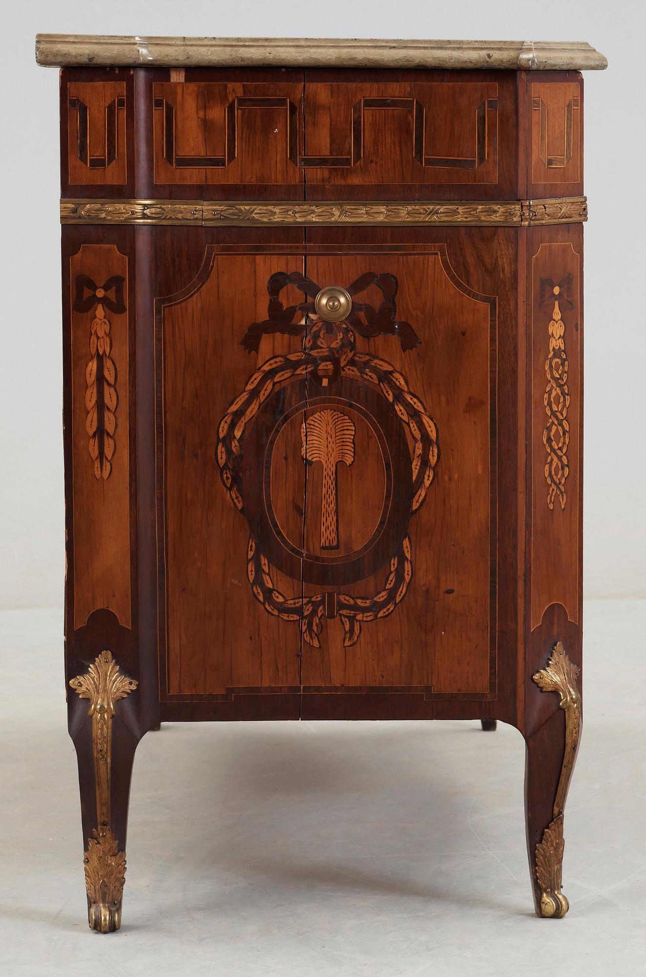 BYRÅ. Tillskriven Jonas Hultsten. Gustavianskt stockholmsarbete, 1700-talets slut.