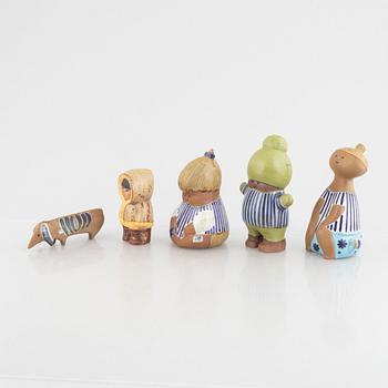Lisa Larson, figuriner, 5 st,  Gustavberg.