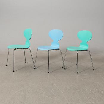 Arne Jacobsen, chairs 6 pcs, "The Ant", Fritz Hansen, 1993.